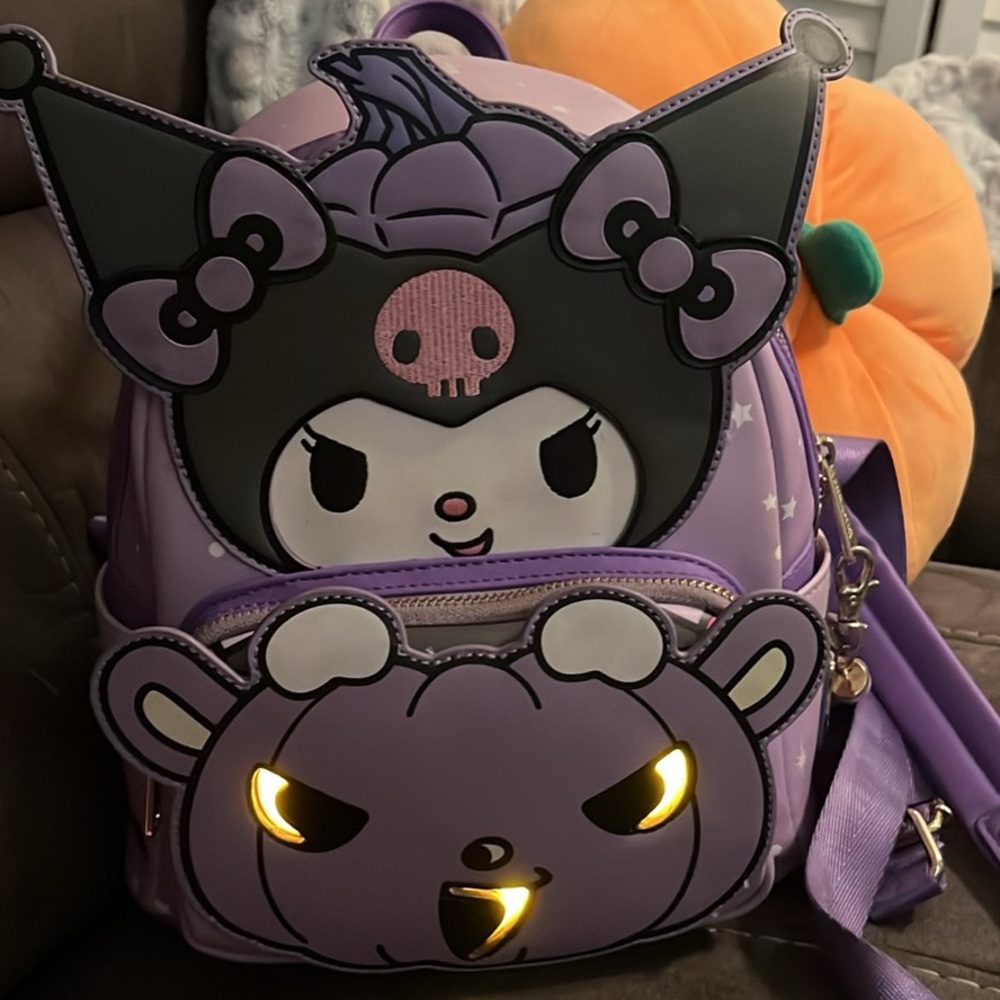 Loungefly Purple and Black Character Backpack